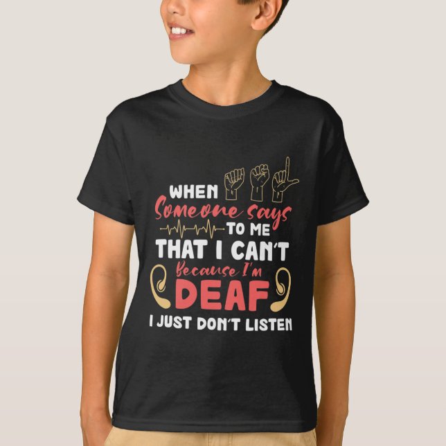 Camiseta Orgulho Eu simplesmente não escuto linguagem de si (Frente)