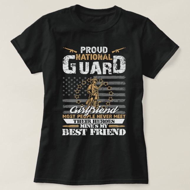 Camiseta Orgulho Exército Nacional Guarda de Bandeiras de N (Frente do Design)