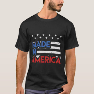 Camiseta Orgulho Feito Na América Fofo Nascido Nos EUA 4 De