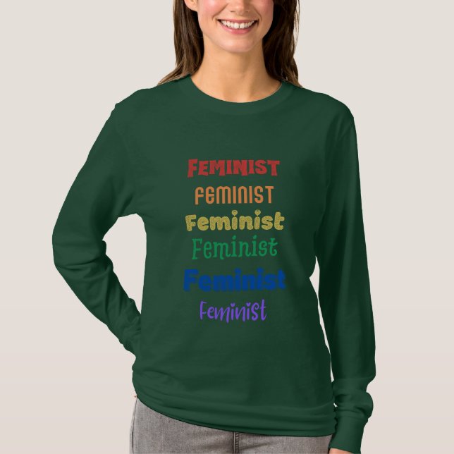 Camiseta orgulho feminista - manga longa (Frente)
