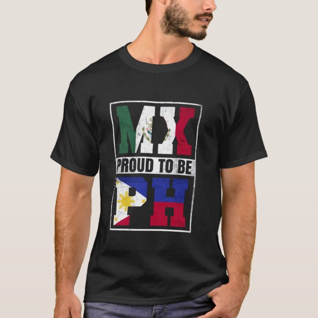 Camiseta Orgulho filipino Mix Filipinas e México (Frente)