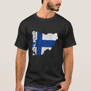 Camiseta Orgulho Finlandês Patriota Finlandês Mapa da Finlâ