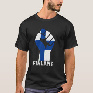 Camiseta Orgulho Finlandês Raízes Finlandesas Punho Orgulho