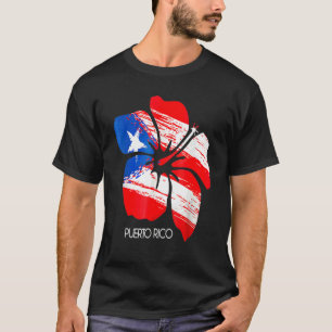 Camiseta Orgulho Flor Bandeira Porto Rico Boricua Porto-Riq