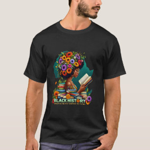Camiseta Orgulho Floral História Cultura Mulher Negra Histó
