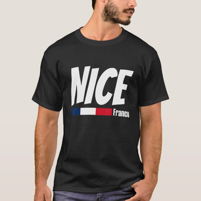 Camiseta Orgulho francês Viagem Love France Nice França Fra (Frente)