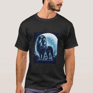 Camiseta Orgulho Galáctico de Camisa-Leão em Azul