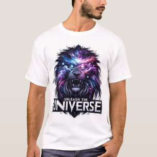Camiseta Orgulho Galáctico: Majestoso Universo Leoa Camisa-