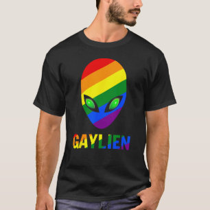 Camiseta Orgulho Gay Alienígena LGBT Bandeira Arco-íris OVN