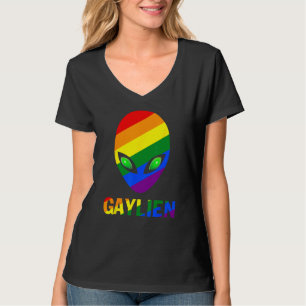 Camiseta Orgulho Gay Alienígena LGBT Bandeira Arco-íris OVN