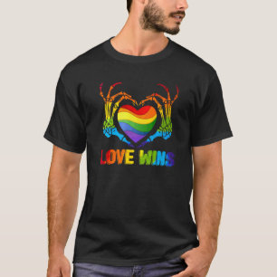 Camiseta Orgulho Gay Amor Vence Esqueleto Arco-íris Lgbt Lg
