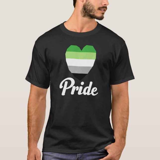 Camiseta Orgulho gay Arco-Íris Aromântico Palavra 2 (Frente)