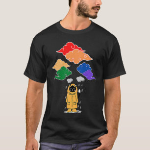 Camiseta Orgulho Gay Arco-íris Emo Triste Gato LGBTQ Nuvens