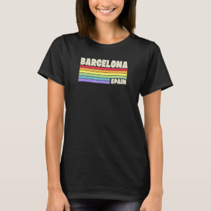 Camiseta Orgulho gay Arco-Íris-Espanha de-Barcelona Retro 7