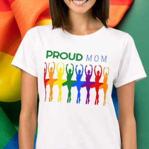 Camiseta Orgulho gay Balé do arco-íris Silhouettes