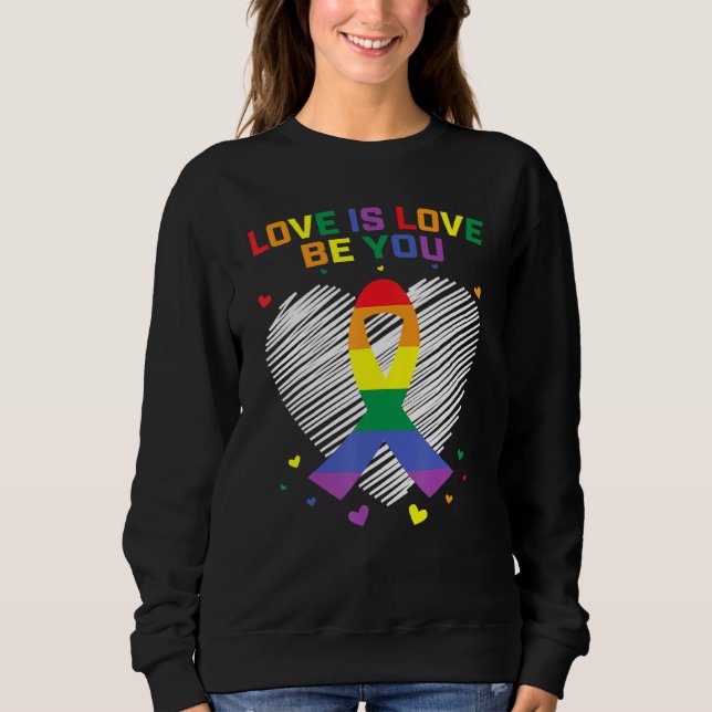 Camiseta Orgulho gay Bi Lgbtq Lésbica Bissexual Ally Love I (Frente)