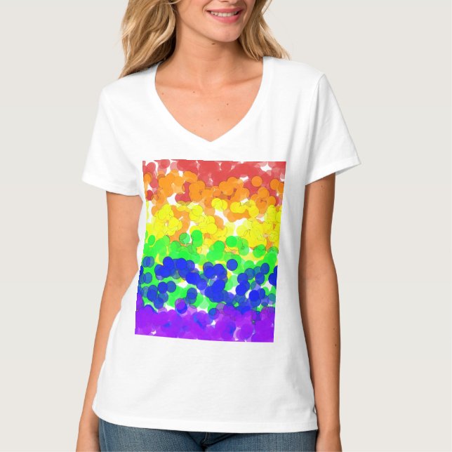 Camiseta Orgulho gay Bokeh Flag (Frente)
