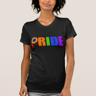 Camiseta Orgulho gay Bold Belas Letras Arco-Íris