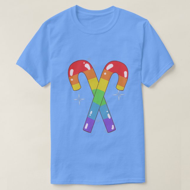 Camiseta Orgulho gay Candy Cane (Frente do Design)