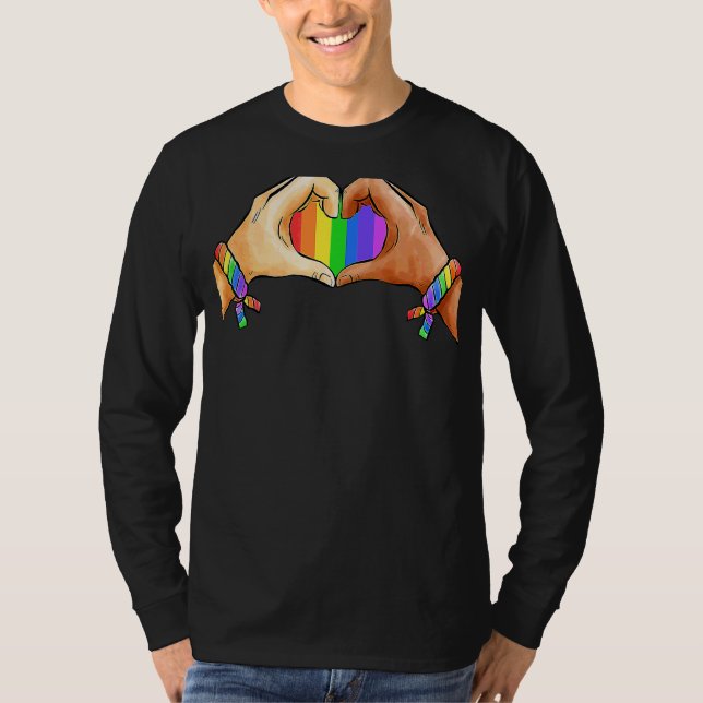 Camiseta Orgulho gay Clothing Lgbt Sinalizador arco-íris Sh (Frente)
