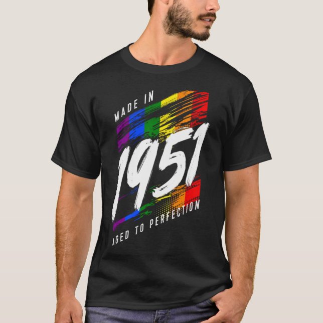 Camiseta orgulho gay de aniversário LGBT 1951  (Frente)