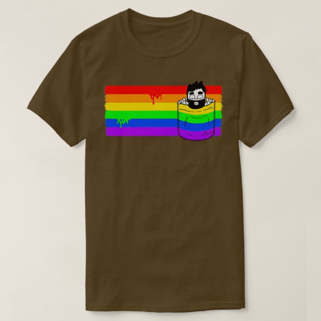 Camiseta Orgulho gay de bolso (Frente do Design)