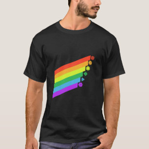 Camiseta Orgulho gay de dados RPG Minimalista D20 Set Table