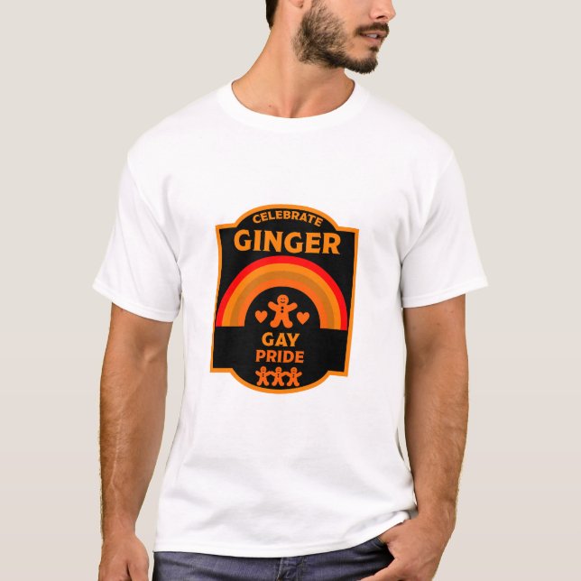 Camiseta Orgulho gay de gengibre (Frente)