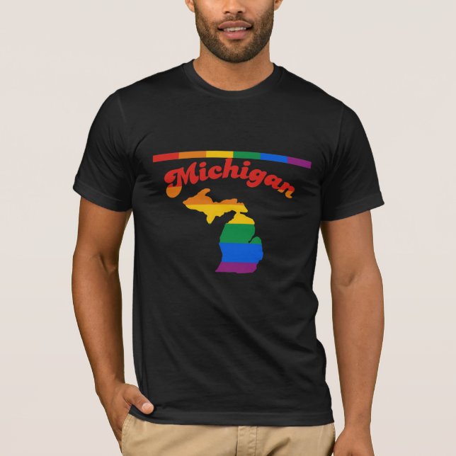 CAMISETA ORGULHO GAY DE MICHIGAN (Frente)