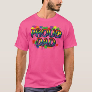 Camiseta Orgulho gay de Pai retrorreflector Vintage LGBT Mê