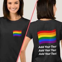 Camiseta Orgulho gay de Sinalizador do Arco-Íris 2 LGBTQ Im