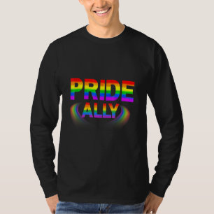 Camiseta Orgulho gay de Sinalizador LGBT de Ally Prioridade