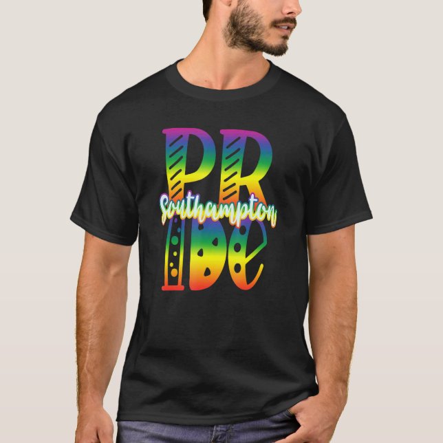 Camiseta Orgulho gay de Southampton em Blocos (Frente)