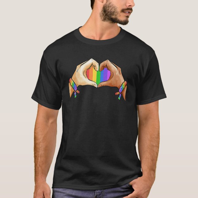 Camiseta Orgulho gay de Vestuário LGBT Sinalizador LGBT Arc (Frente)