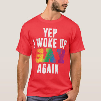 Camiseta Orgulho Gay Despertou Arco-íris Queer Gay Festa CS