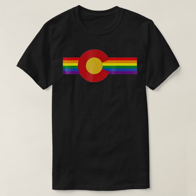 Camiseta Orgulho gay do LGB Denver Colorado  (Frente do Design)