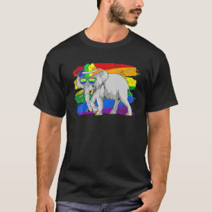 Camiseta Orgulho gay do Orgulho Elefante Engraçado LGBT Lés