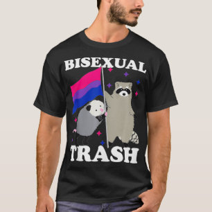 Camiseta Orgulho gay do Troço Biseal Arco-Íris LGBT Raccoon