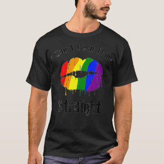 Camiseta Orgulho gay e Lábios de Sinalizador do Arco-Íris q