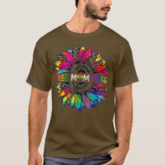 Camiseta Orgulho gay Free Mãe Abraça Sunflower Lepard Rainb
