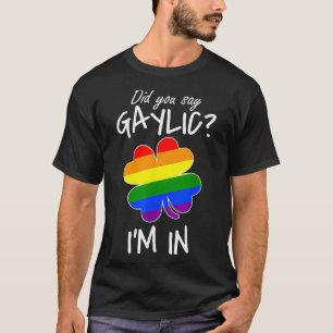 Camiseta Orgulho gay Gaylic LGBTQ Dia de São Patrício Rai