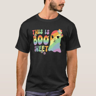 Camiseta Orgulho gay Ghost Hate Boo Sheet Rainbow Flag Lgbt