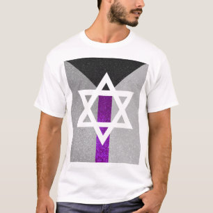 Camiseta Orgulho gay Glitter - Estrela Judaica Demissexual 