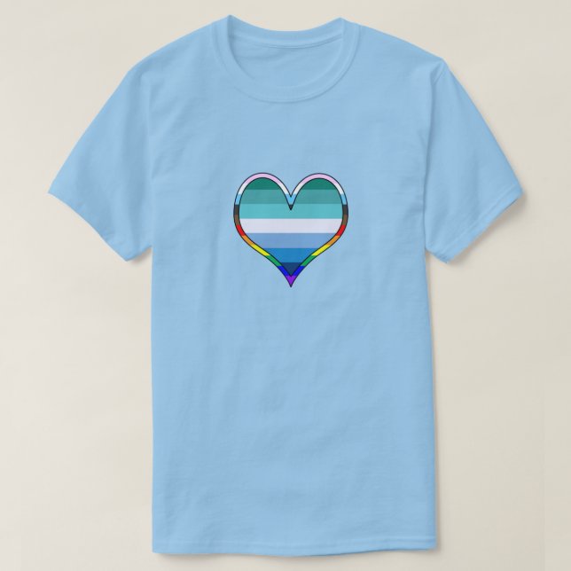 Camiseta Orgulho gay Heart (Frente do Design)