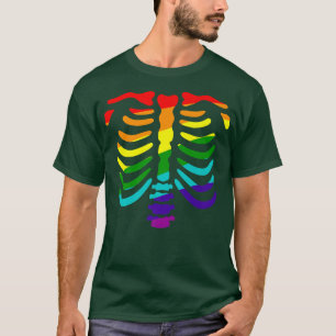 Camiseta Orgulho gay Homossexual, Skeleton Halloween Ra