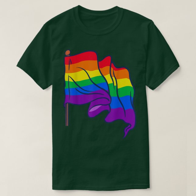 Camiseta Orgulho gay Igualdade Lgbtq Pavilhão Direitos Huma (Frente do Design)