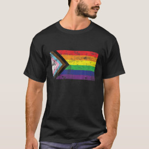 Camiseta Orgulho gay LGBQ Bandeira do Arco-Íris Trans-Gêner