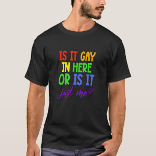 Camiseta Orgulho gay LGBT Arco-Íris é Gay aqui ou é