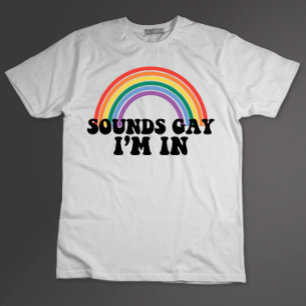 Camiseta Orgulho Gay LGBT Arco-íris Soa Gay Estou Dentro