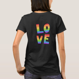Camiseta Orgulho gay LGBT bandeira arco-íris Love is Love L